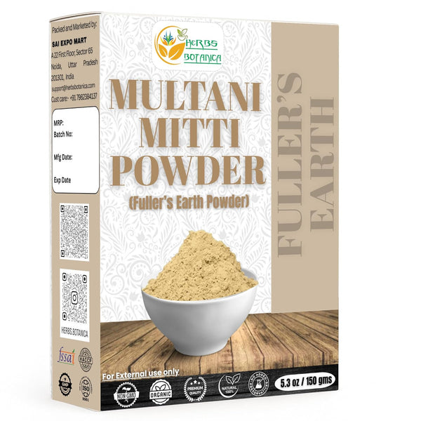 Multani Mitti Earth Clay, 100% Natural Indian Healing Clay Mask for Skin Care, 5.3 oz