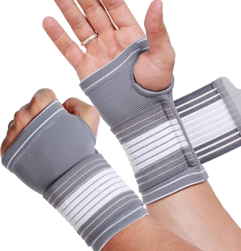 NeoTech Care Hand Palm Wrist Support, Size L, 1 Pair, Gray