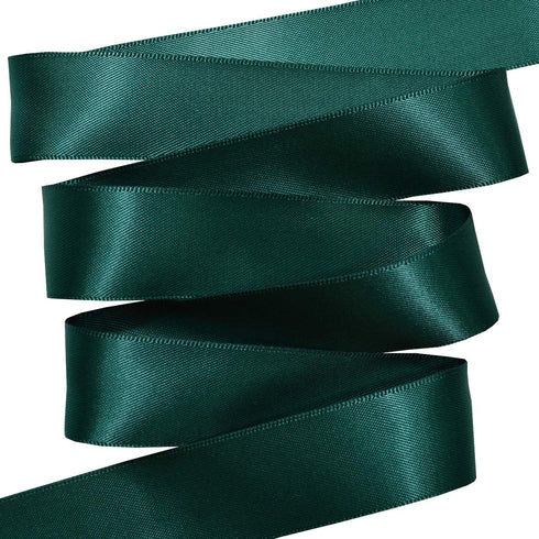 Morex Ribbon Double Face Satin Ribbon 7/8" X 50 YD Hunter Ribbon for Gift Wrapping, Birthday Gift Cards, Crafts,