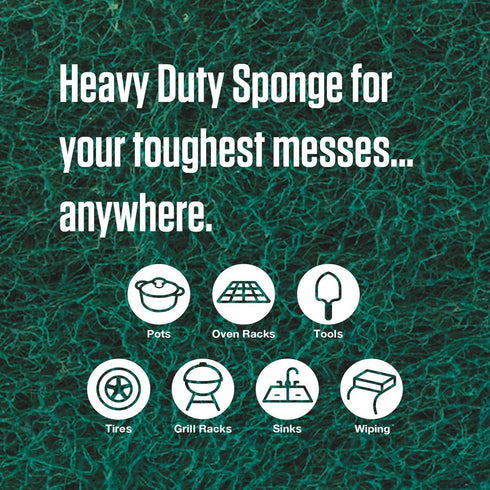 Scotch-Brite Heavy Duty Scrub Sponges, 12 Count - Stands Up to Stuck on Grime for Tough Cleaning