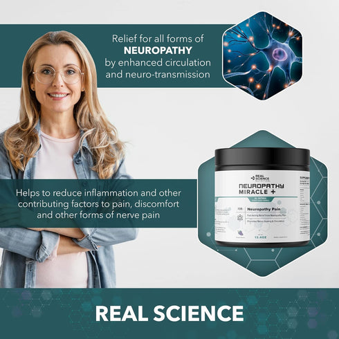 Offers Neuropathy Miracle, Natural Powder Supplement for Improved Circulation and Relief