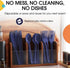 Heavy Duty Navy Plastic Forks, 50 Pcs Disposable Cutlery, Navy Plastic Silverware, Navy Disposable Flatware