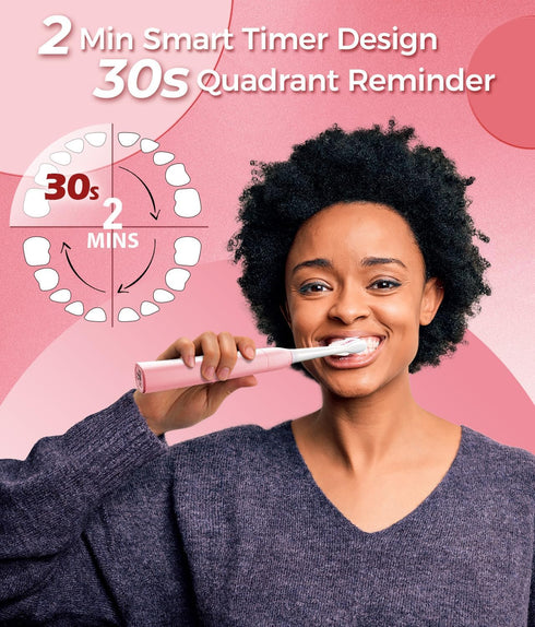 Electric Toothbrush for Adults with 8 Brush Heads, Sonic Toothbrush with 40000 VPM Deep Clean, Rechargeable