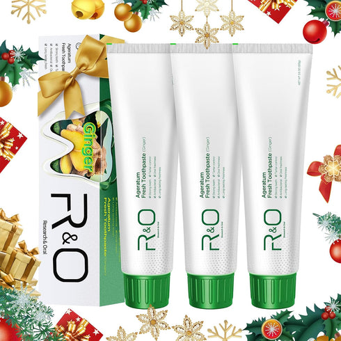 Le Vital 3.53 oz Hygiene(3 Pack) R&O Long-Lasting Fresh Ginger Mint Toothpaste, - Removes Dental Plaque, Relieves Oral