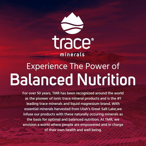 Trace Minerals Power Pak Electrolyte Powder Packets, 1200 mg Vitamin C, Zinc, Magnesium, Mixed Berry, 30 Packets