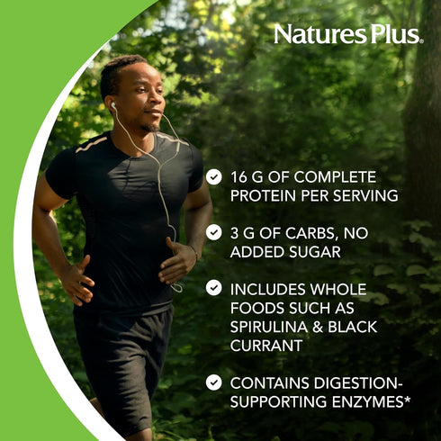 Natures Plus Energy Shake, 1.7 lb, 16 Grams Plant-Based Protein, Non-GMO, Vegetarian, Gluten Free