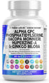 Clean Nutraceuticals Alpha GPC Choline 300mg, Phosphatidylserine 3000mg, Bacopa Monnieri 6000mg & Ginkgo Biloba