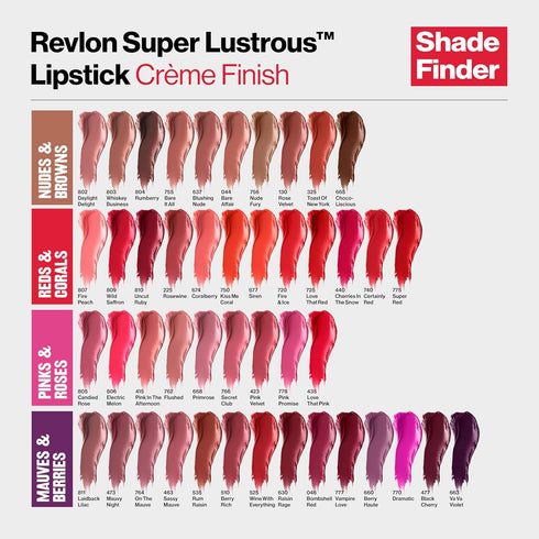Revlon Super Lustrous Lipstick, Creamy Formula for Soft, Fuller-Looking Lips, 044 Bare Affair, 0.15 oz