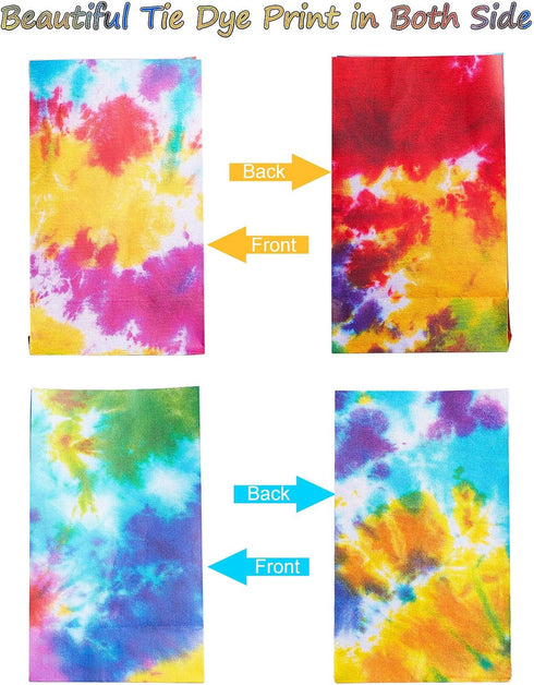 Zonon 24 Pcs Tie Dye Paper Bags, Camouflage Treat/Goody Retro Gift Bags for Birthday Party Favor Decoration Supplies