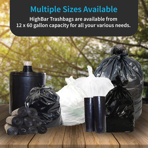 Heavy Duty Black Trash Bag, 20-30 Gallon, Unscented, 1.5 Mil, Coreless Rolls, 29 x 36, 100 Ct for Kitchen & Bathroom