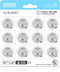 XUNIUZERO 12-Pack CR2025 Lithium Coin Cell Battery, 3 Volt, for Child Safety, Compatible