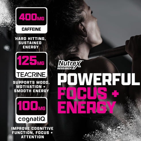 OUTLIFT Amped Max Dosed HIGH STIM Pre Workout Powder, 6G Citrulline, 3.2G Beta Alanine, Strawberry Watermelon (22