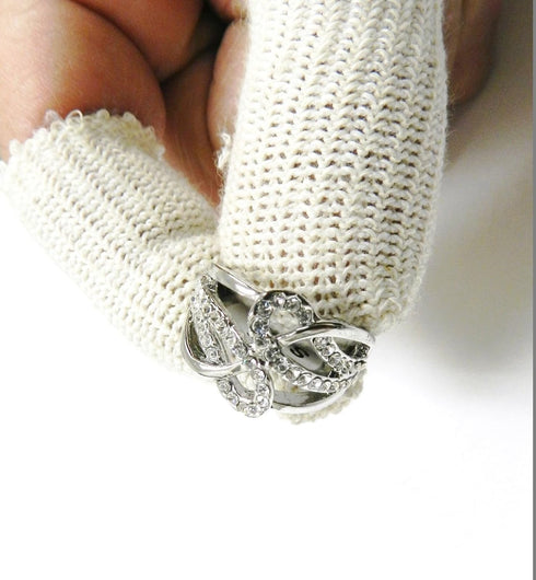 FINGER COTS COTTON GUARDS, ELASTIC, PACK OF 20 for Jewelry Handling Protection