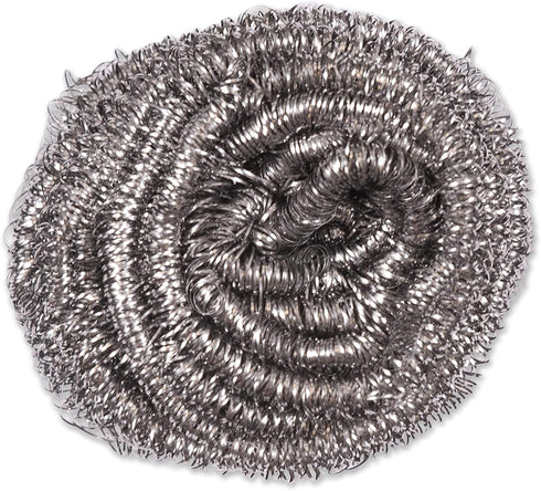 RSVP International Endurance Cleaning Collection Stainless Steel Scrubbies, Heat-Treated, Pressed & Curled, Long Lasting, Non-Rusting, Scrubber, 2 Piece by RSVP