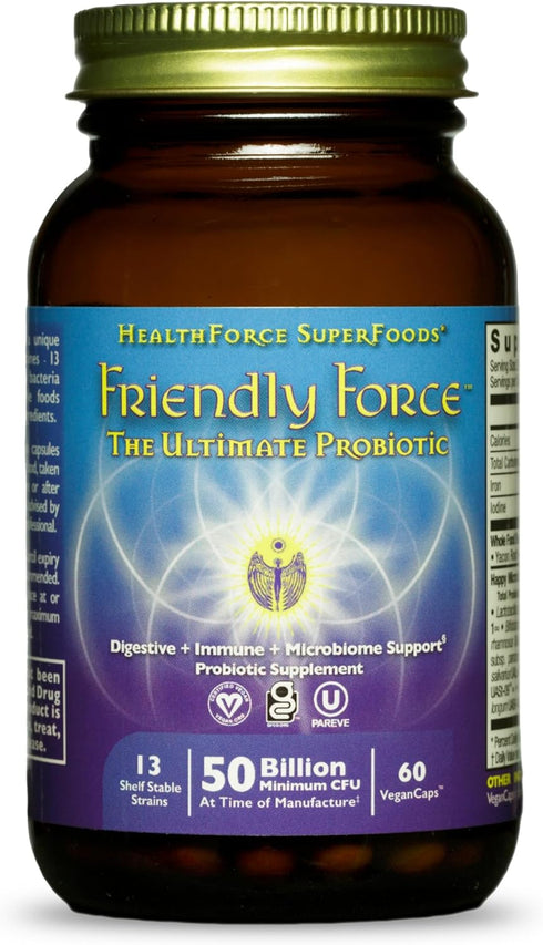 HealthForce SuperFoods Friendly Force, 60 Vegan Capsules