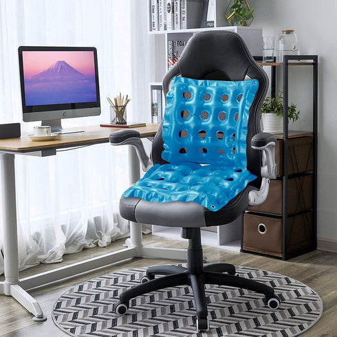 SUNSHINE-MALL Office Chair Cushions - Air Cushion Seat with Vent, Suitable for Office Chair and Wheelchair, Blue