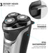 MEMBERS ONLY Electric Razor for Men, Lithium Metallic Cordless Rotary Shaver with 3 Heads, Precision Trimming, IPX6