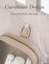 Mini Sandy Clear Makeup Bag Transparent Toiletry Bags with Carabiner Attachable Pouch Cute Cosmetic Bag with Interior Pocket and ring Makeup Organizer Small Clear Clip-on Pocket