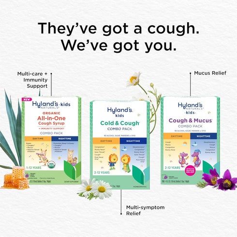 Hyland's Kids Cold and Cough Nighttime Cough Syrup, 4 Fl Oz, Decongestant for Ages 2 and Up