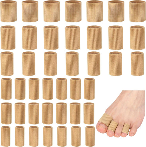 YEAJOIN Toe Sleeve Protectors Toe Cushion Tube Soft Gel Corn Pads Protectors, 42PCS