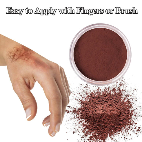MEICOLY Brown Special Effects Powder, Ultrafine Loose Dirt Powder for Stage and Halloween Makeup, 0.88Oz