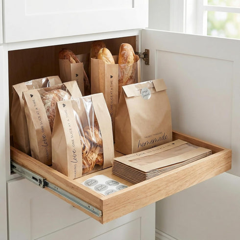 Packaging Beautiful Bread Bags for Homemade Bread - Clear Window Bags Keep Your Sourdough Loaves Fresh for Days & are