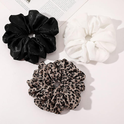 Scrunchies Hair Ties for Women - Big Silk Satin Scrunchie in Giant Purple, Cute Jumbo Hair Accessories