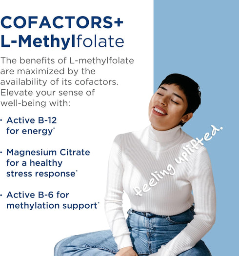 MethylPro L Methylfolate 5mg + Cofactors - L-Methylfolate Supplement with Magnesium Citrate, B6, and B12 (30 Capsules)