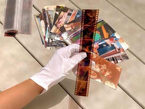 PHOTOMYNE Photo Handling Cotton Gloves for Delicate Items, Moisturizing Cotton Gloves for Dry Hands (3 Pack)
