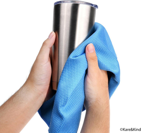 Large Microfiber Cleaning Cloth 20x16 Inch (2 Pack) for Polishing Stainless Steel & Glass, No Detergent Required