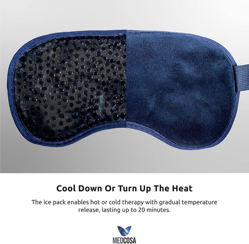 Medcosa Eye Ice Pack | Cool & Soothe Tired Eyes with Cold Gel Mask | Pain Relief for Puffy Eyes, Aiding Migraines