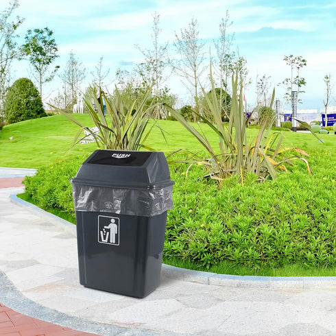 18 Gallons Gray Garbage Bags - Large Trash Bags, 100 Counts
