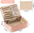 Preppy Patch SKIN Makeup Bag Large Capacity Travel Toiletry Bag with Brush Bags Cosmetic Bag Makeup Case Multifunction Organizer Make Up Bag Reusable Toiletry Bag(Pink)