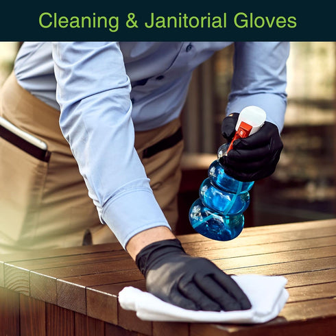 Black Gloves Disposable Latex Free, Small, 50 Count - Medical and Dental Grade Surgical Gloves, Powder Free Nitrile
