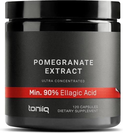 Toniiq 42,000mg 35x Concentrated Ultra High Strength Pomegranate Supplement - 90% Ellagic Acid, 2 Month Supply Capsules