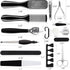 Professional Manicure and Pedicure Tool Kit Professional Exfoliation Foot File Set for Women and Men At Home Or Travel Or Salon to Foot Care (BlackB-30PCS)