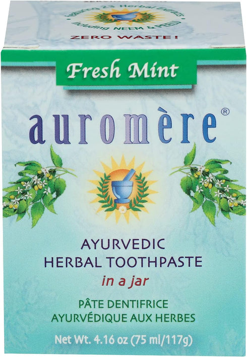 Auromere Toothpaste Jar, Pack of 1, 4.16 oz