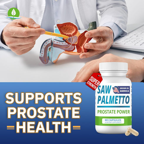 Saw Palmetto Extract for Men, Prostate Health Supplement, High Strength, 60 Caps