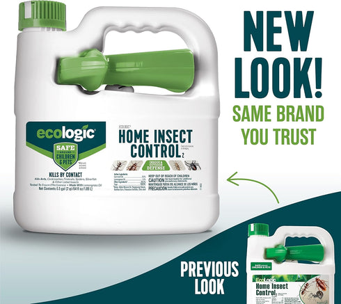 Ecologic Home Insect Control, 64 Fl Oz RTU Spray for Cockroaches, Ants, Spiders, Safe for Kids & Pets