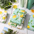 Generic AnyDesign 12 Sheets Summer Lemon Wrapping Paper, Watercolor Lemon Flowers Gift Wrap Paper for Summer Birthday