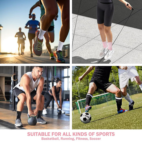 NuCamper Ankle Brace Compression Sleeve for Plantar Fasciitis Relief,Open Toe Compression Socks for Men & Women,Foot