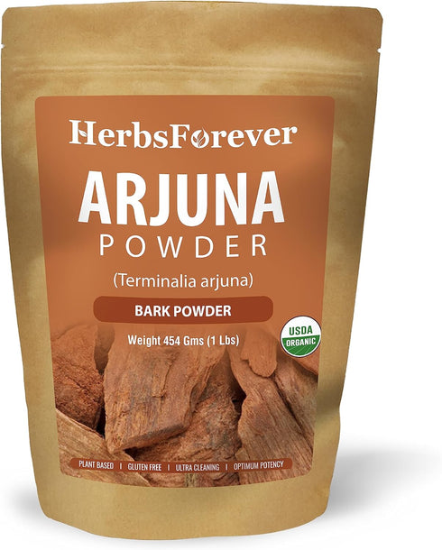 Arjuna Powder – Terminalia Arjuna, Non-GMO, Organic, Vegan, 454 Gms