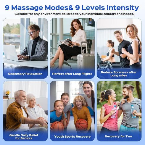 Rexyzen 16- Set, 2600mAh 9 Head Massage Gun Deep Tissue Percussion Massager, Quiet Electric Massage Tools with Styles