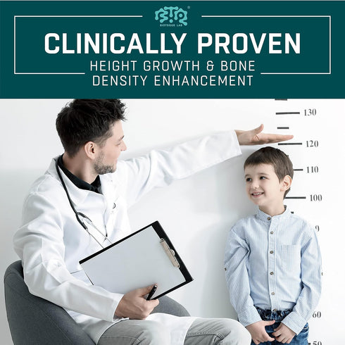 Height Growth Maximizer, Calcium, Vitamin D3 and Zinc Blend Pills, Bone Growth Supplement for Kids and Teens, 60 Caps