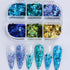 Laser Nail Art Sequins, 3D Irregular Multi-Shaped Glitter Flakes for Manicure Decoration, Nail Art Supplies Kit