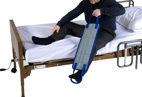 Patient Aid Transfer Sling - Heavy Duty Hoist Gait Belt Harness Device, 400lb Capacity, Padded Handles, 8" x 23.5"