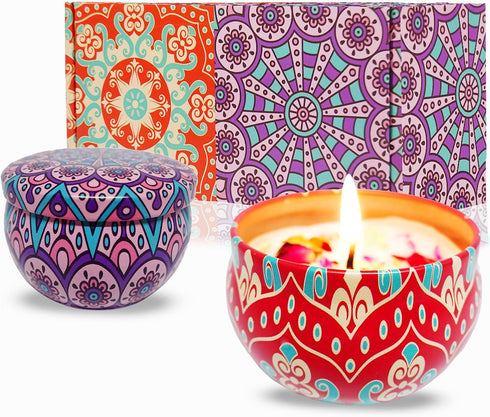 YouLain Scented Candles Gift Set - Aromatherapy Candle for Home, Portable Hotel Small