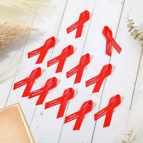 50 Pcs Funeral Ribbons, Classic Memorial Ribbon with Safety Pins for Mourning Remembrance Day Funeral Event