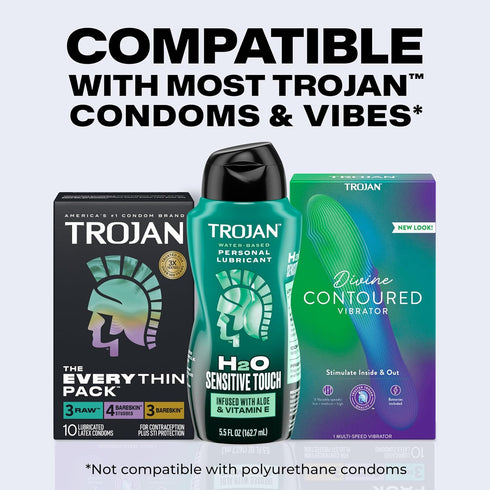 H2O 5.5 oz TROJAN Lubricants Sensitive Touch Water-Based Lubricant, Personal Lube, fl