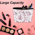 Watercolor Paris Tower Makeup Bag for Purse Waterproof Funny Cosmetic Bags for Women Zipper Travel Toiletry Pouch Makeup Bags Gift 9.5×5.9 Inch